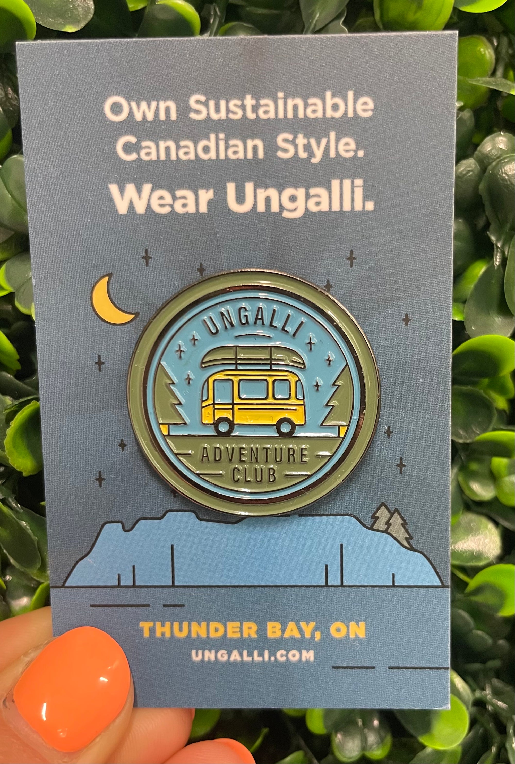 Adventure club logo pin