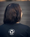 Women's ethically sourced black long sleeve shirt with Ungalli logo
