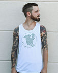 men's sustainably made white tank top