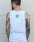 men's sustainably made white tank top
