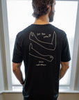 black unisex organic t-shirt