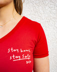 Women's ethically made red t-shirt
