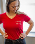 Women's ethically made red t-shirt