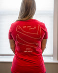Women's ethically made red t-shirt
