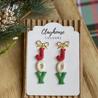 Christmas Clayhouse Colours Earrings