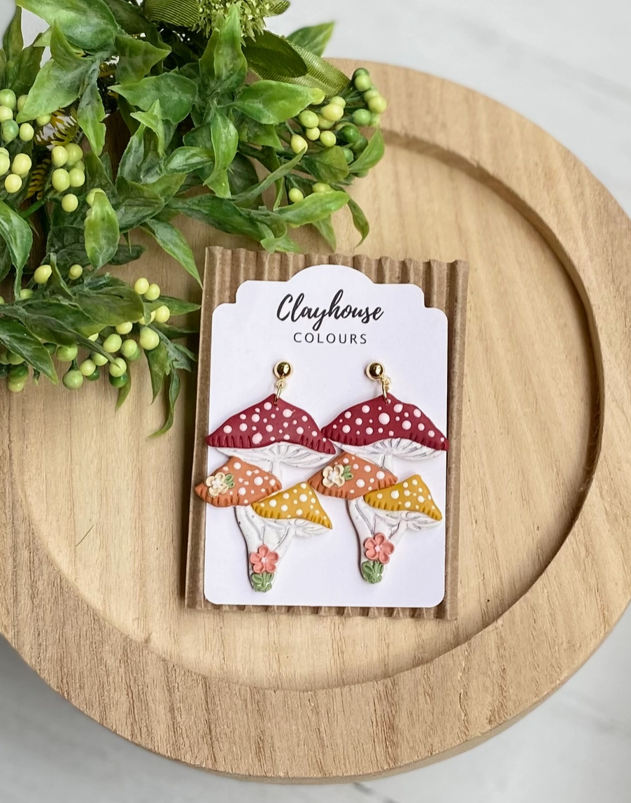 Christmas Clayhouse Colours Earrings