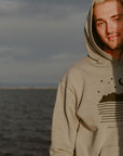 Grey unisex pull over hoodie with black Sleeping Giant design