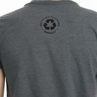 Unisex organic grey t-shirt with matte black Ungalli logo across front