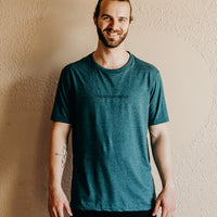 Recycled green unisex t-shirt with embroidered Ungalli logo