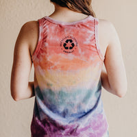 Women's recycled rainbow pride tank top