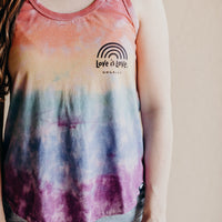 Women's recycled rainbow pride tank top