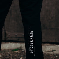 Black ethically made unisex joggers with white detailing