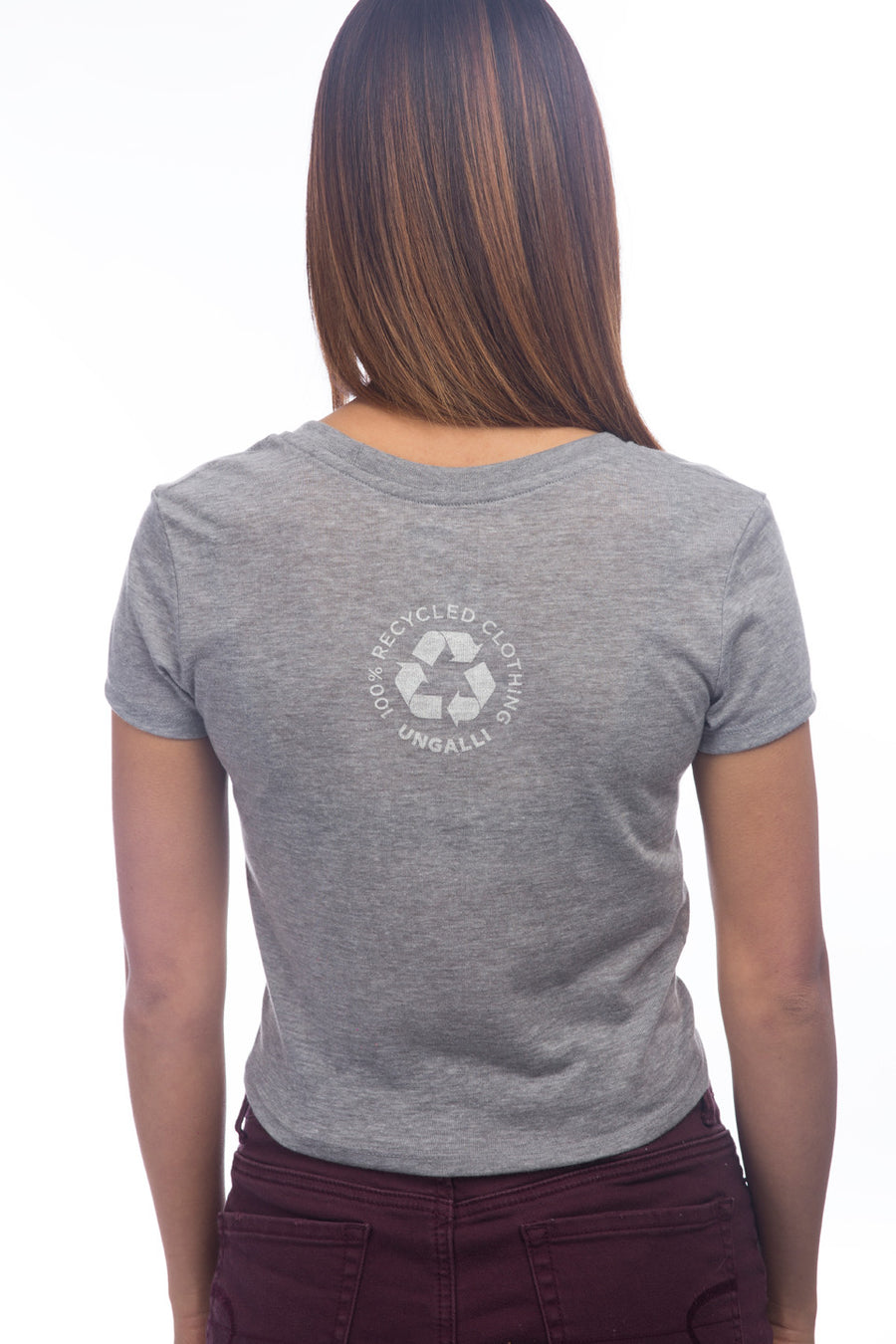 Ungalli Grey Cropped Tee