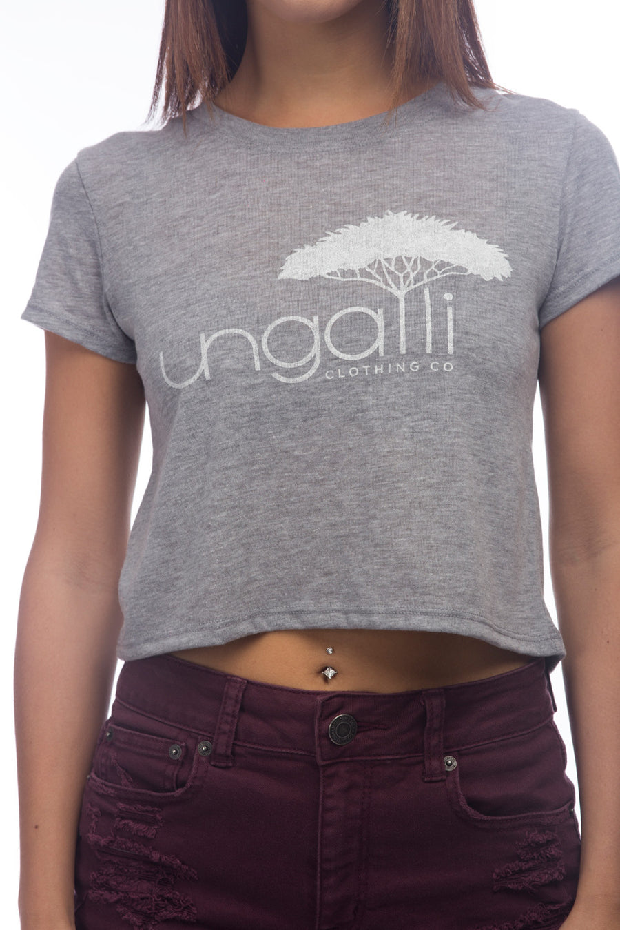 Ungalli Grey Cropped Tee