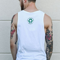 men's sustainably made white tank top