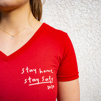 Women's ethically made red t-shirt